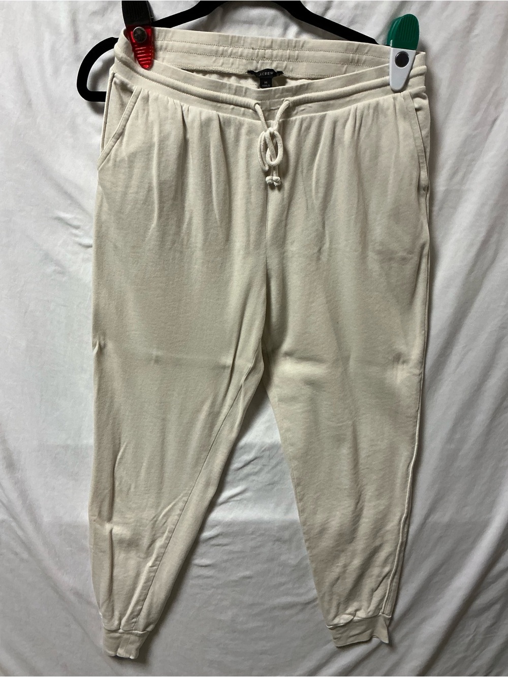 Cream Drawstring Jogger Pants